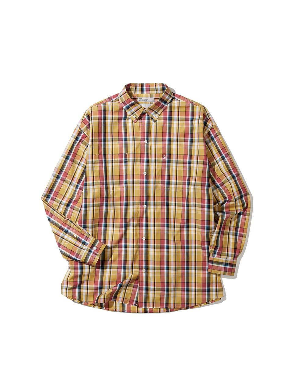 SOUNDSLIFE - Back Loop Two Pocket Multi Check Shirt Yellow