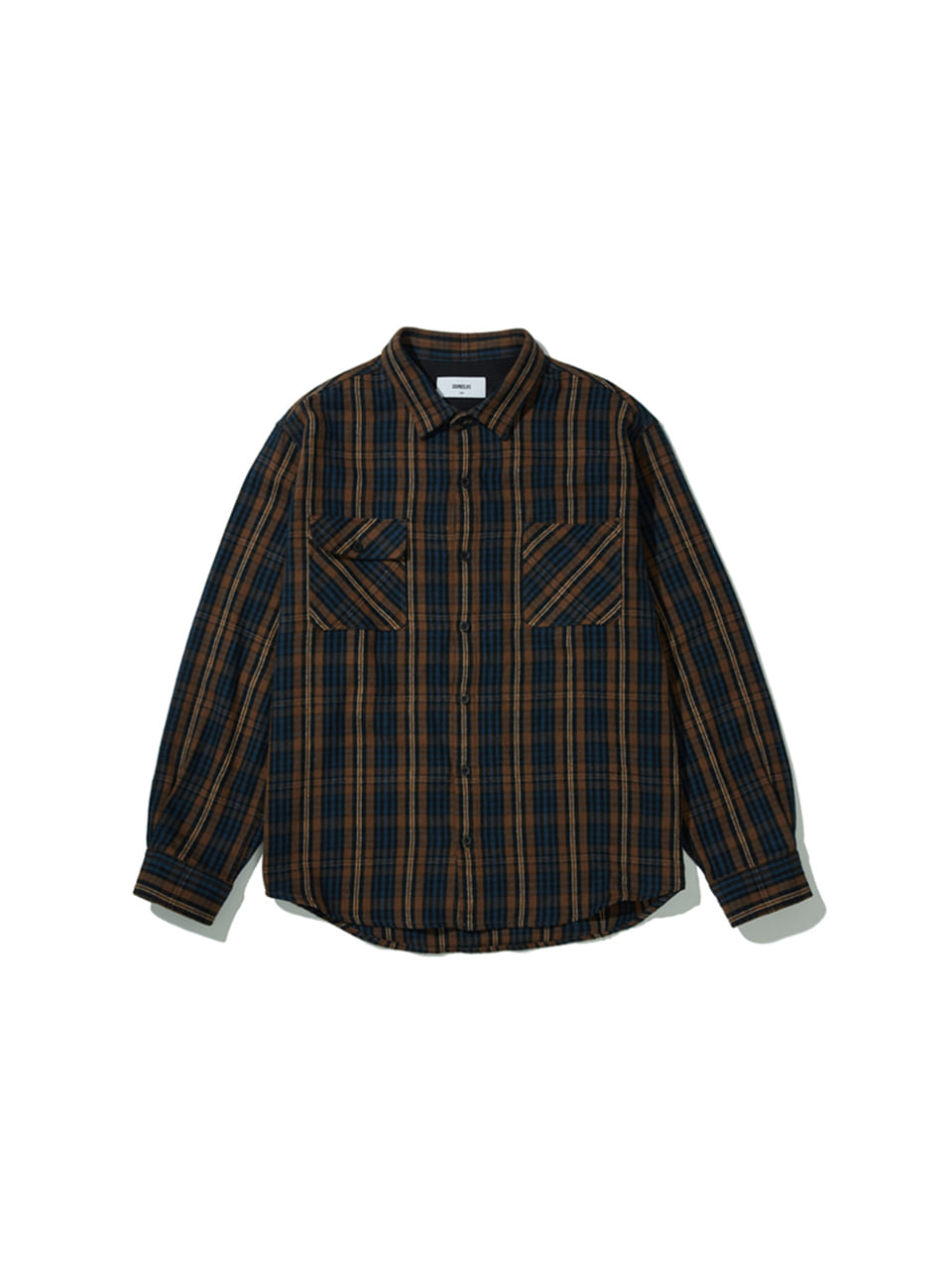 SOUNDSLIFE - Flannel Shirt Standard Fit Brown