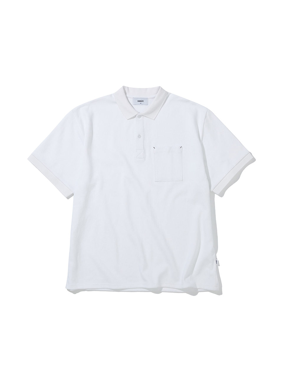 SOUNDSLIFE - Big Fit Pocket Polo Shirt White