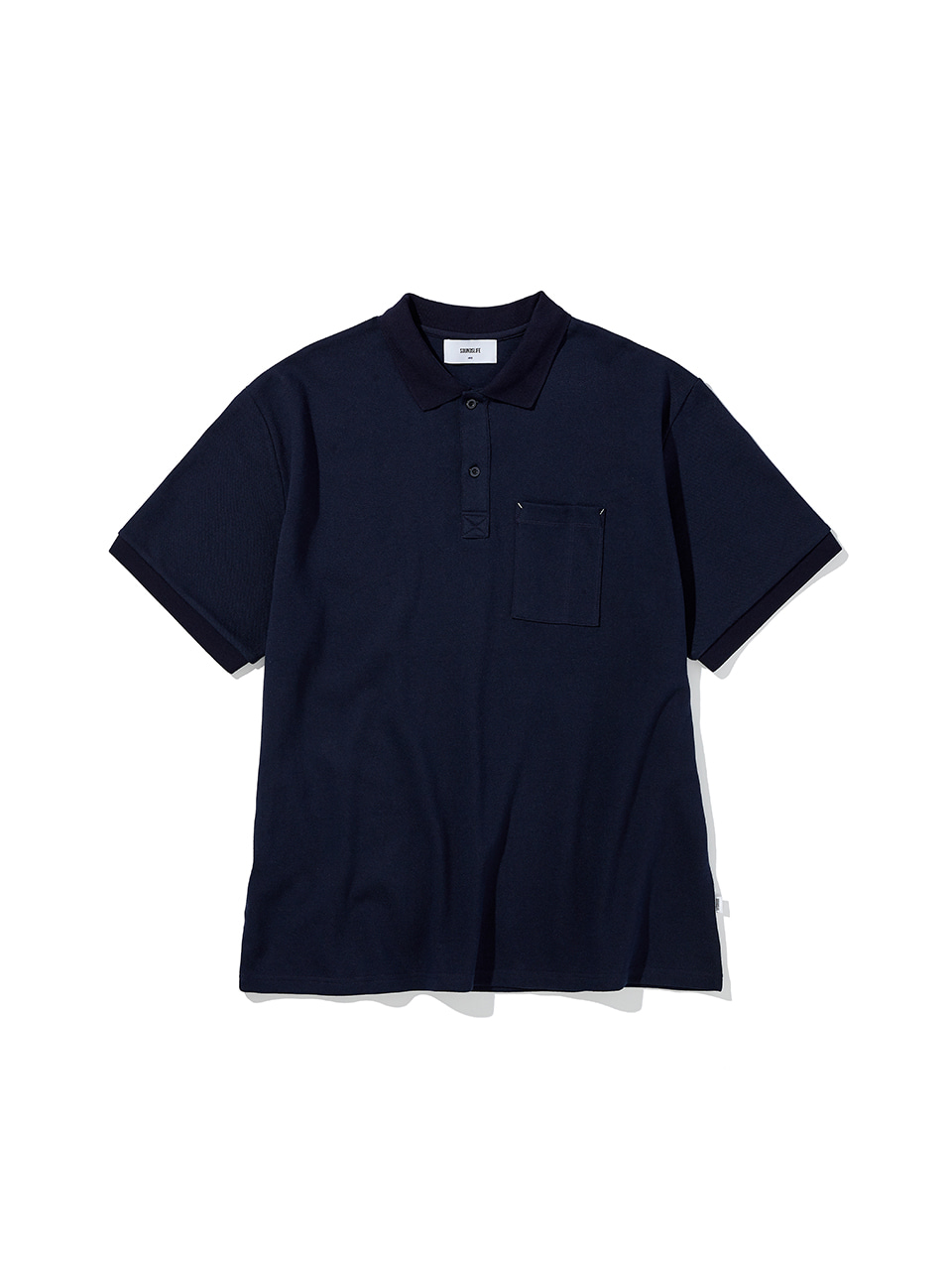 SOUNDSLIFE - Big Fit Pocket Polo Shirt Navy