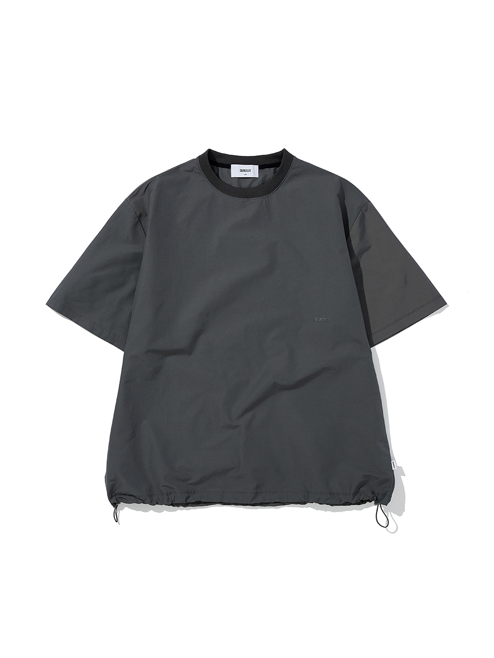 SOUNDSLIFE - Logo Nylon Woven T-Shirt Charcoal