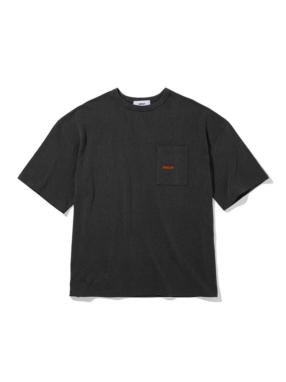 SOUNDSLIFE - Pigment Logo Pocket T-Shirt Charcoal
