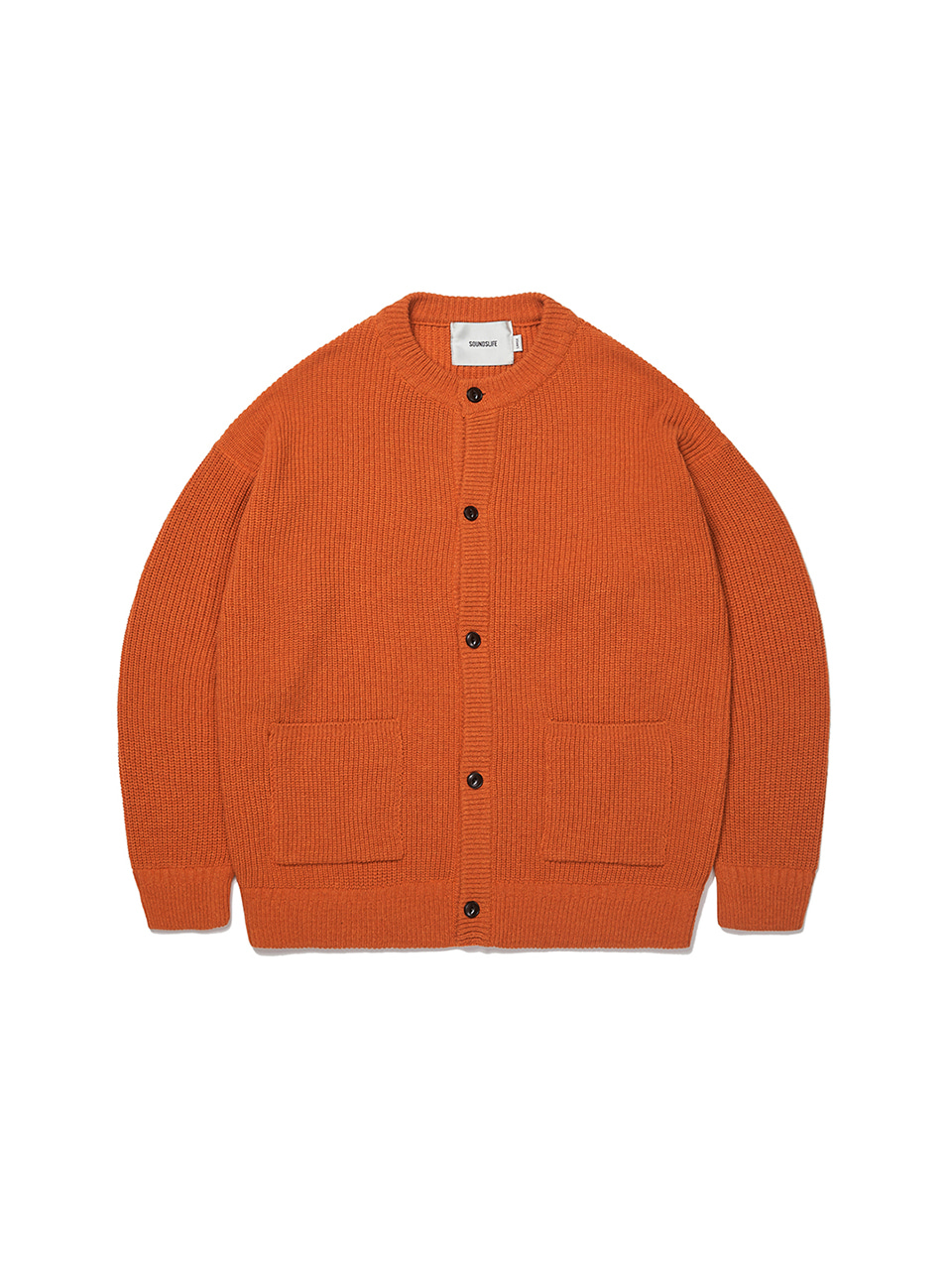 SOUNDSLIFE - Heavy Wool Cardigan Orange