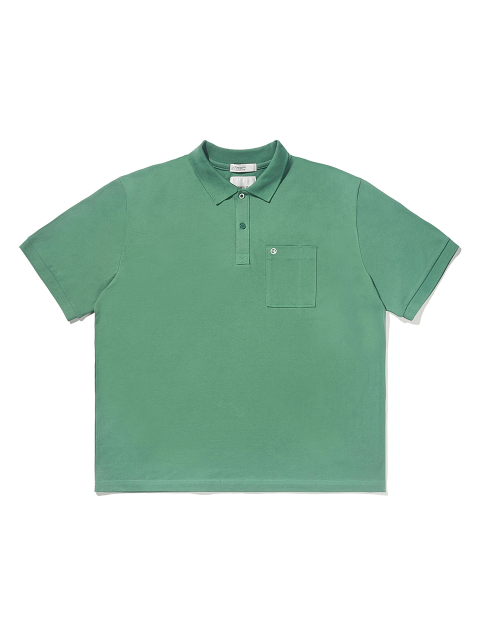 SOUNDSLIFE - Big Fit Basic Pocket Polo Shirt Green