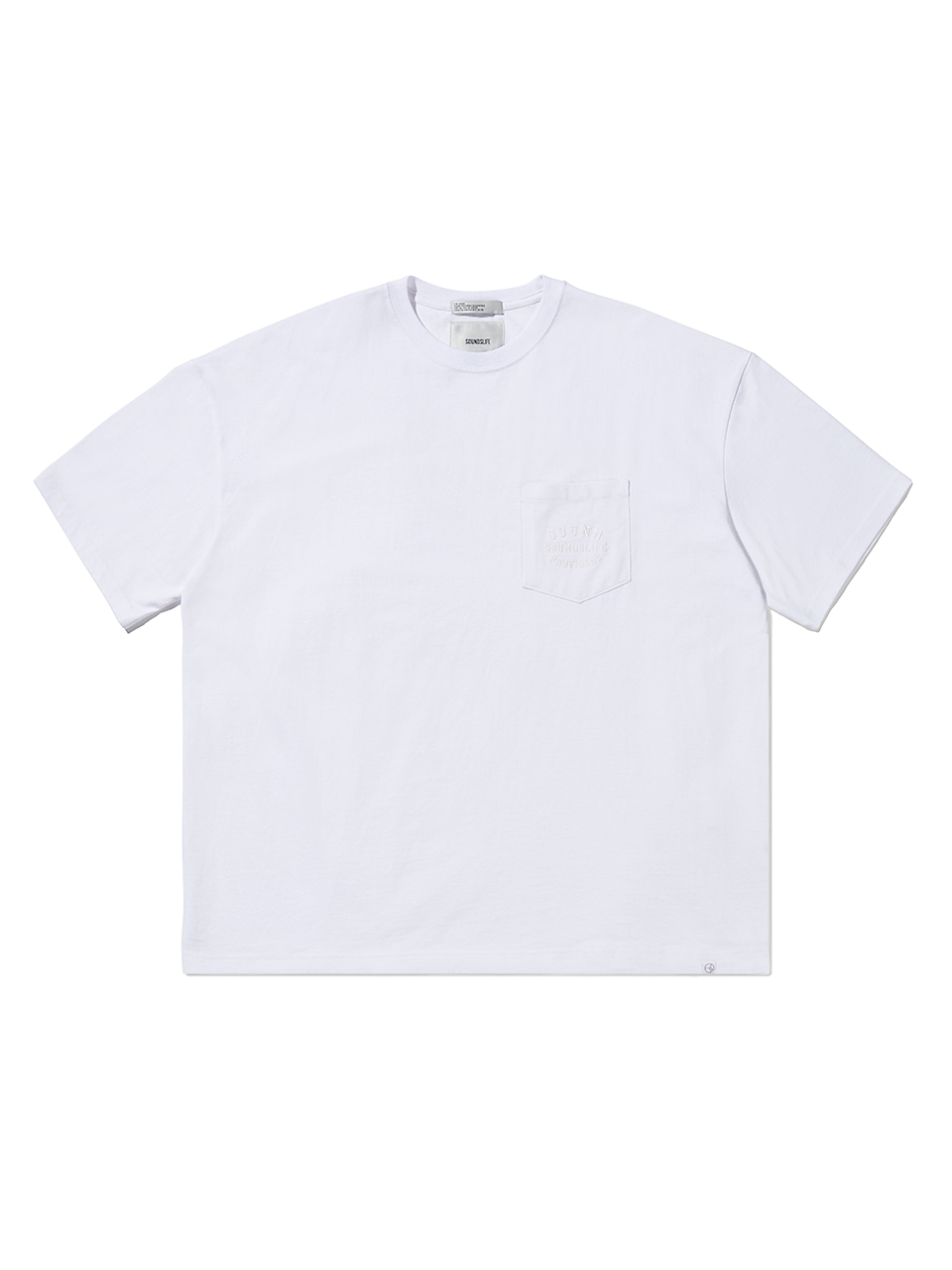 SOUNDSLIFE - Embroidery Pocket T-Shirt White